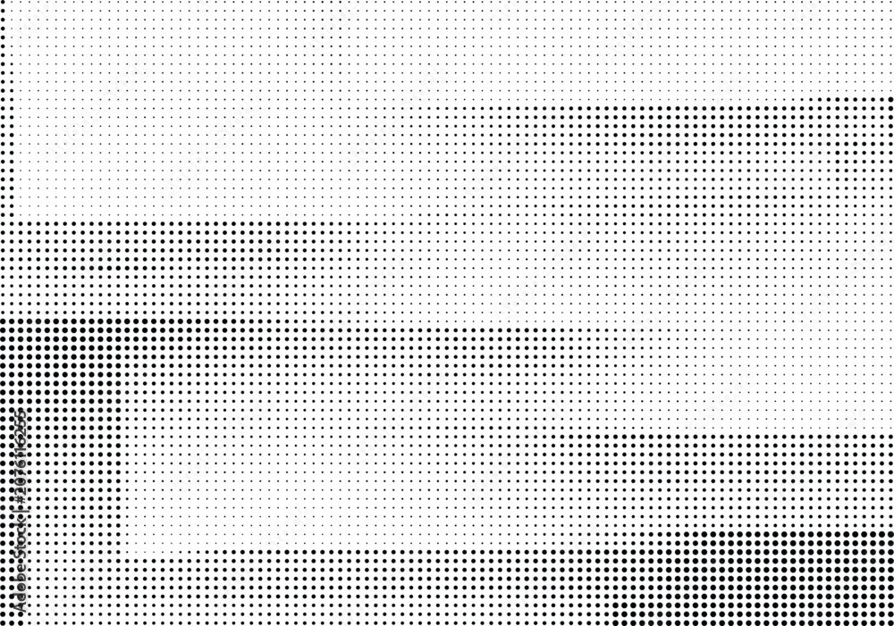 Fototapeta premium Halftone dot pattern with varying density on transparent background