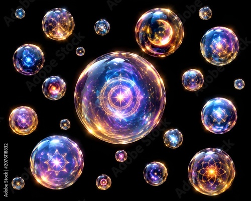 Cosmic Glowing Bubble Sphere