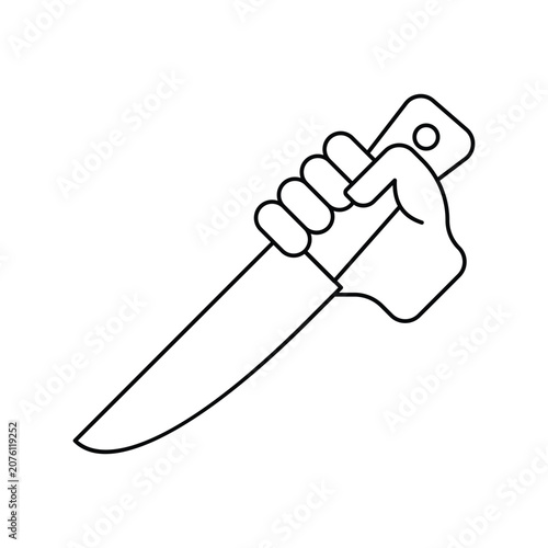 Cuadro en lienzo Murderer  icon with white background vector stock illustration