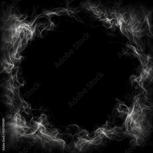 Realistic White Smoke Ring Circle
