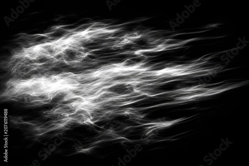 Realistic Flowing White Smoke Stream
