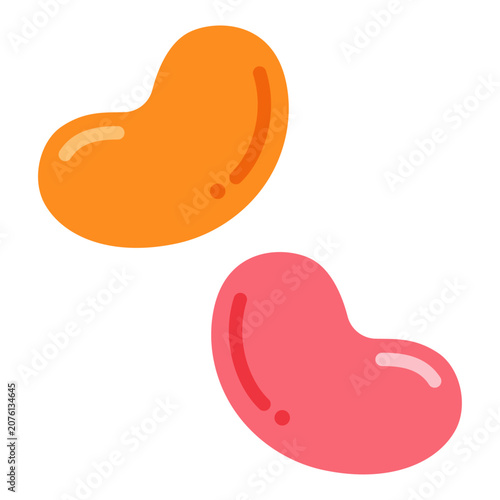 Фотография Colorful jelly beans candy vector illustration