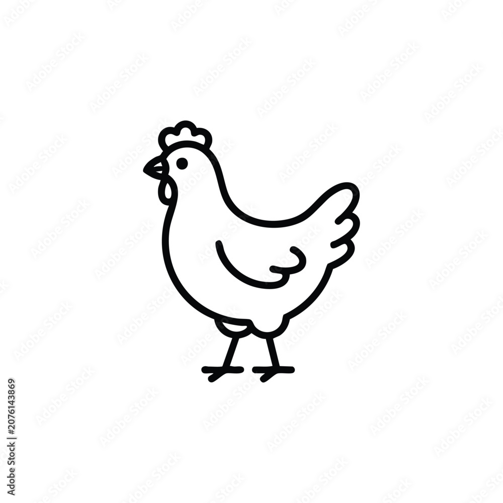 Fototapeta premium Meat meat black and white vector icon