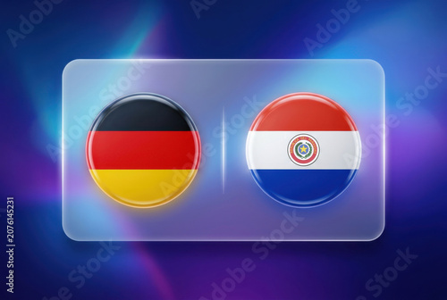 Germany Paraguay Soccer Buttons Icons Blue World Cup App 2026