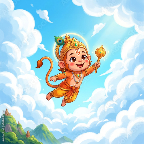 Cute Flying Bal Hanuman Chi...