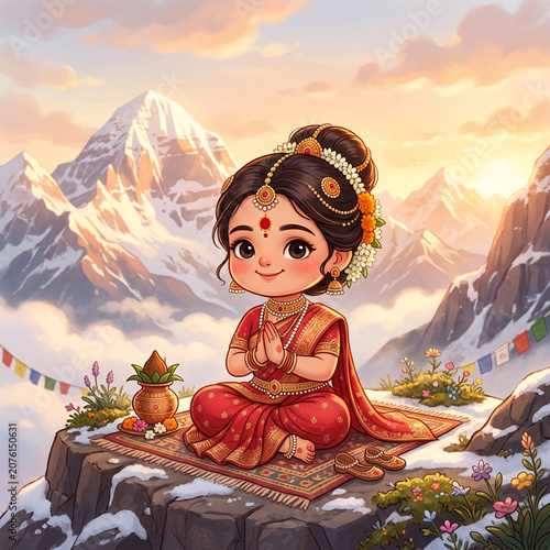 Cute Chibi Goddess Parvati ...
