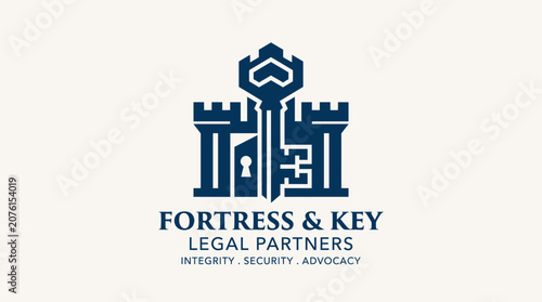 castle and key old logo design