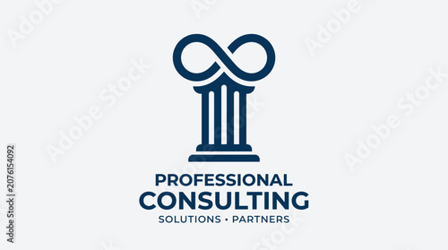 consulting logo. simple logo infinity consulting for branding