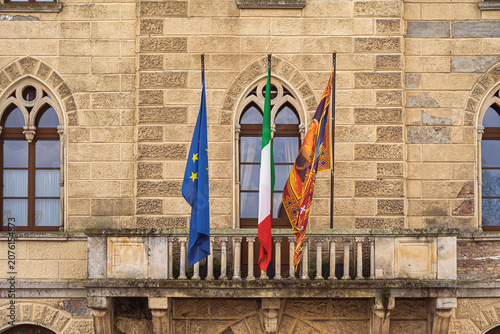 close up of the municiplity building ( Palazzo Barbiani), Cavarzere, Venice