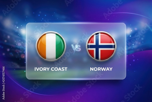 Ivory Coast Norway Soccer Buttons Icons Blue World Cup App 2026