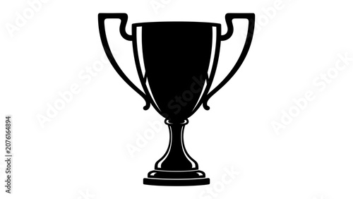 Canvastavla Silhouette of a Trophy Cup