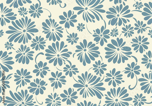 Seamless Elegant Damask Wallpaper Decorative Floral Luxury Vector Pattern