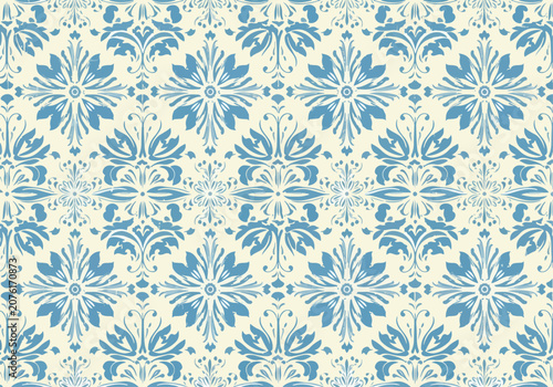 Royal Classic Luxury Floral Damask Seamless Pattern Vector Artwork