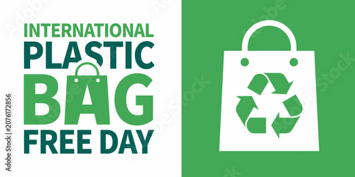 International Plastic Bag Free Day awareness campaign logo and symbol