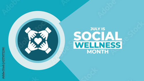 Social wellness month awareness graphic design