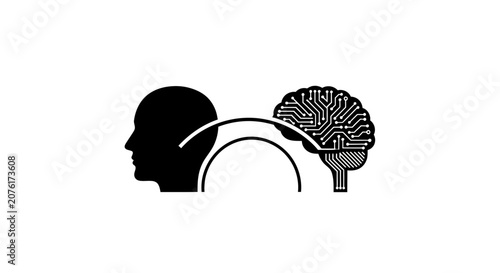 Brain coming out of human head.
