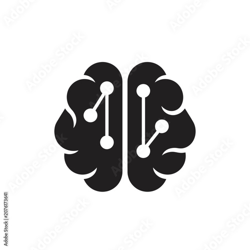 Brain with neural network connections.