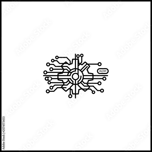 Circuit board design with connections.