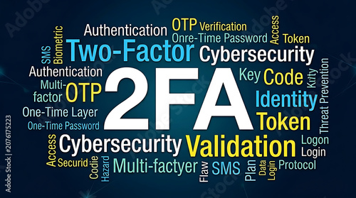 Two-Factor Authentication (2FA) Security Concept – Secure Login, Multi-Factor Authentication and Digital Identity Protection
