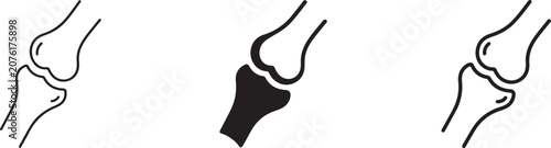 Joint line style icon isolated medical vector illustration.
