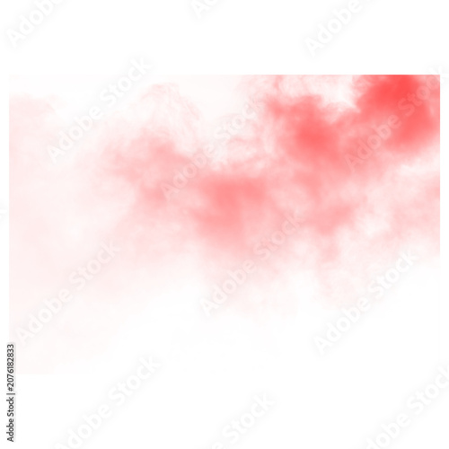 Tableau sur toile Soft pink smoke clouds on transparent background for design and decoration purpo