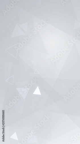 White Gray Technology Background With Floating Triangles For Abstract Presentation Digital Space