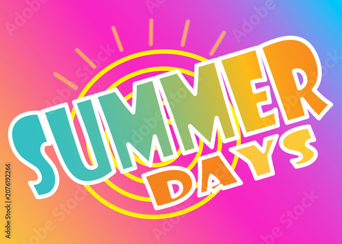 summer days poster, colors and good vibes