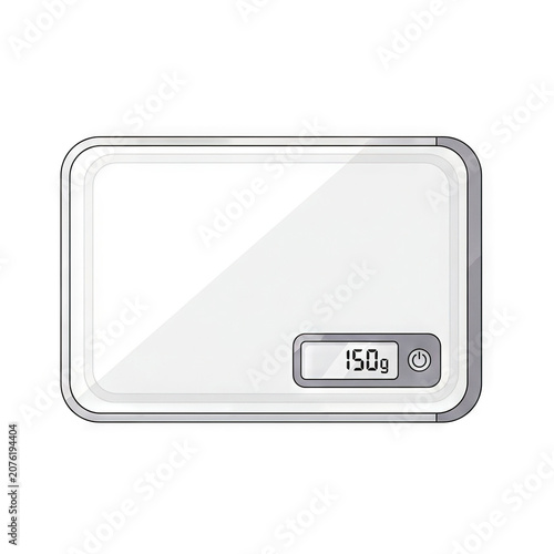 Digital kitchen scale isolated on white background