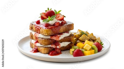 Strawberry Food Dessert Meal Plate Lunch