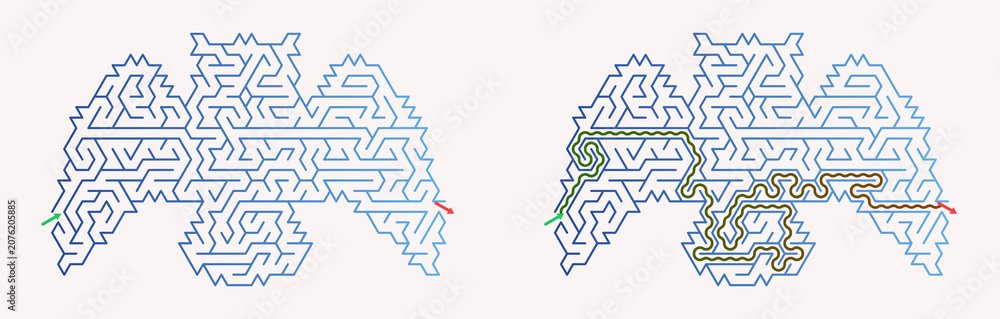 Fotografia ntricate maze designs with paths, highlighting creativity and strategy