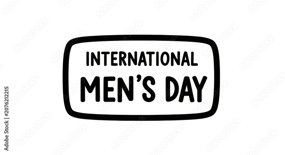 Obraz premium International Mens Day Awareness Campaign Logo.