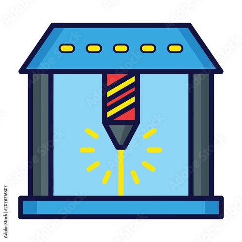 Pencil on fire in a glass case