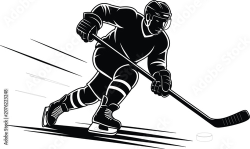 Fotografía Black and white of a person ice skating on ice figure skating ice rink skates d