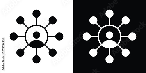 Tableau sur toile Affiliate marketing icon