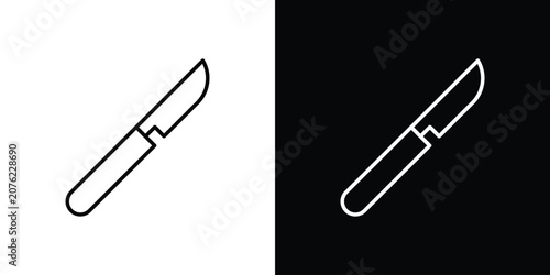 Tableau sur toile Scalpel icon vector mark for web