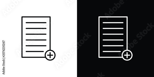 Obraz na płótnie Add document icon vector mark for web