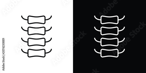 Tableau sur toile Spinal column icon vector mark for web