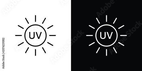 Photos UV icon vector mark for web