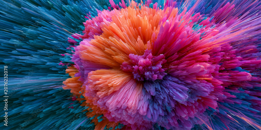 Ταπετσαρία Macro close-up of purple and violet aster, cornflower and chrysanthemum blooms i