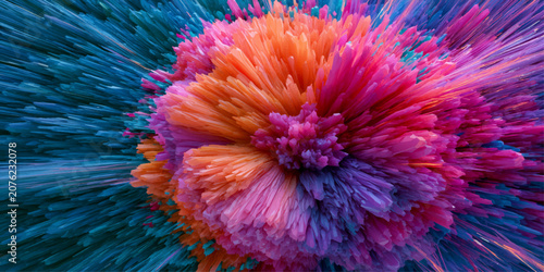 Tableau sur toile Macro close-up of purple and violet aster, cornflower and chrysanthemum blooms i