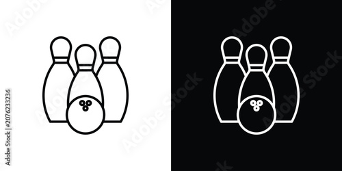 Foto Bowling icon vector mark for web