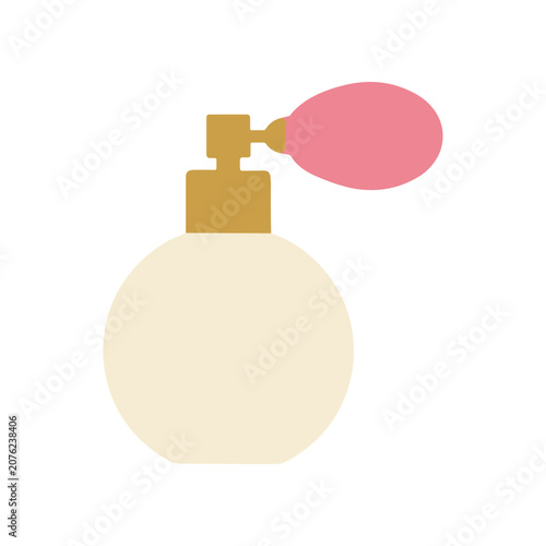 Quadro su tela Perfume bottle with pink atomizer.