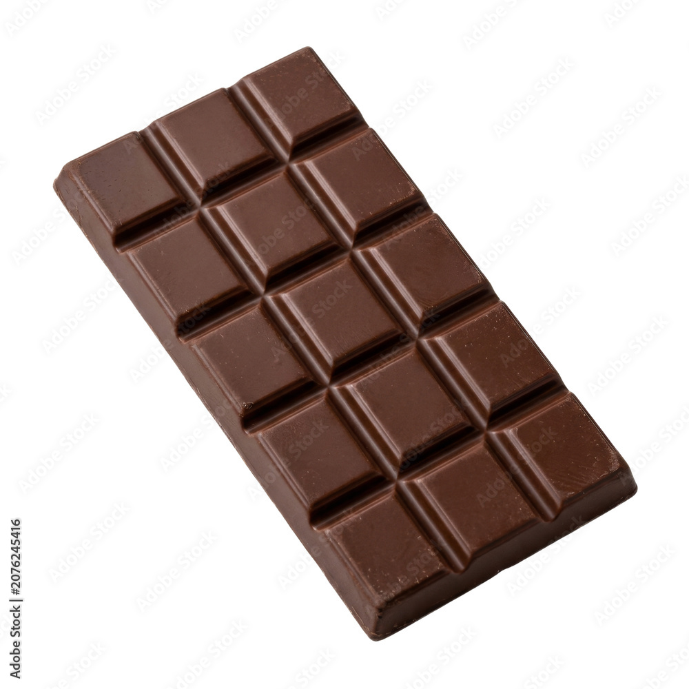 Fototapeta premium Dark Chocolate Bar Isolated on Transparent Background PNG Image