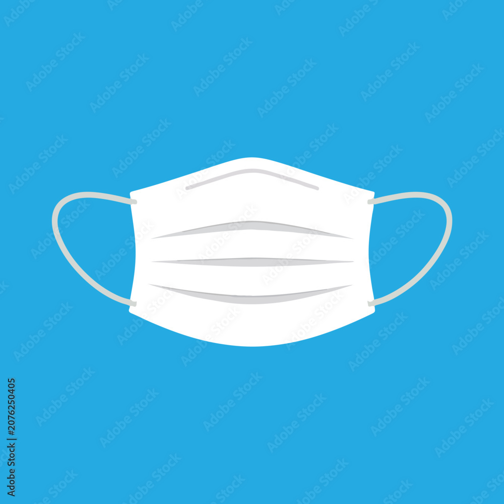 Obraz premium Vector illustration of a protective face mask isolated on white background.