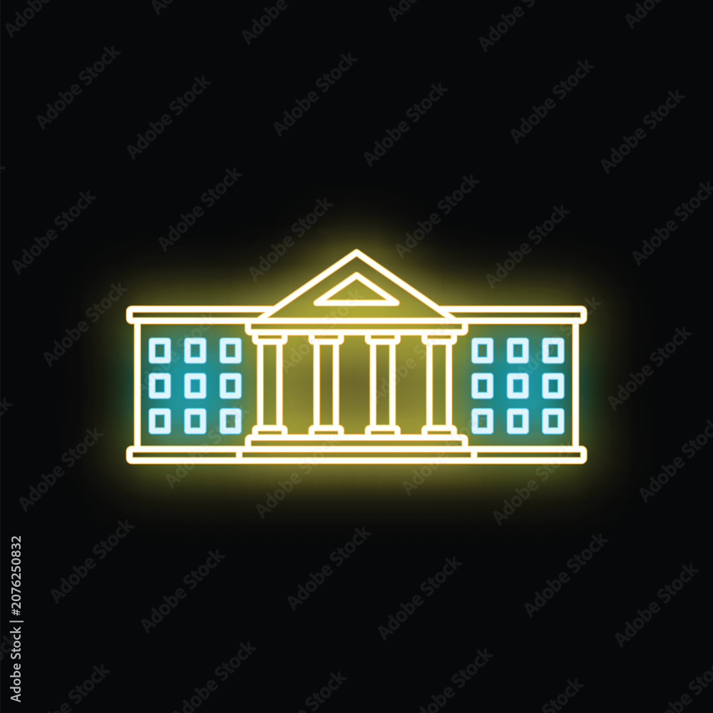 Naklejka premium Symbolizing law, justice, and official institutions with a glowing outline
