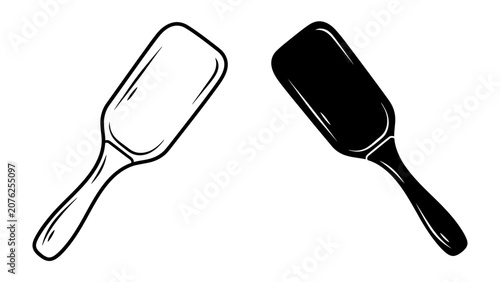 Photos Cosmetic Brush Outline and Silhouette