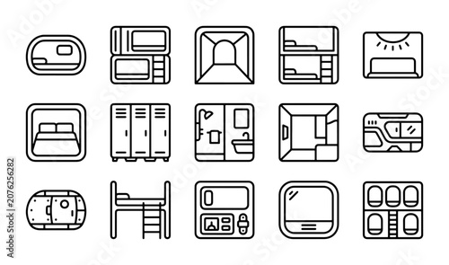 15 Minimalist Icons: Compact Living Spaces, Pods, Bunk Beds, Lockers, Rooms