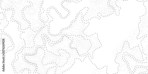 Fotografie Topographic map patterns White wave paper curved reliefs abstract background
