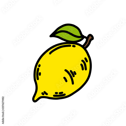 vector illustration of an lemon fruit