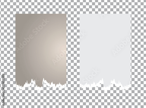 Foto Graphic element with ripped paper edges and transparent background